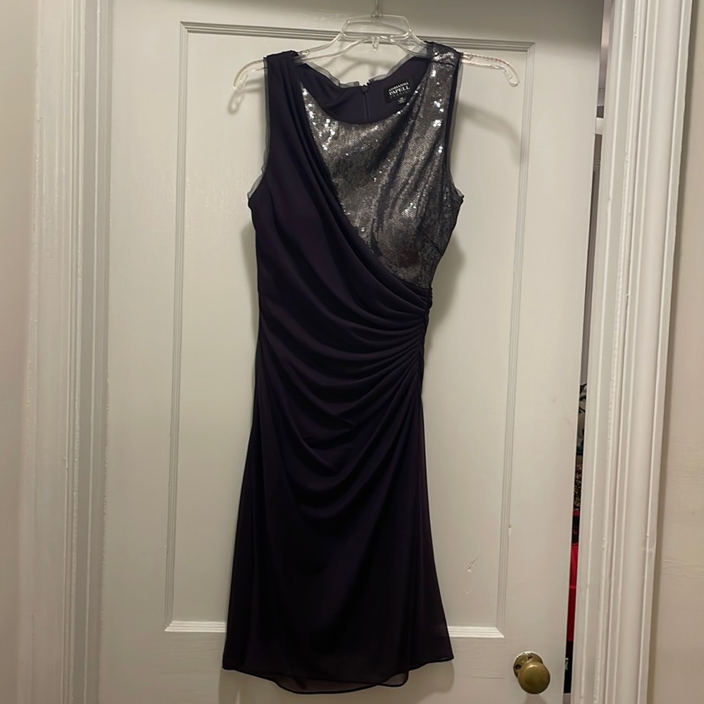 Purple and silver dress